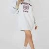Public Desire Arizona Graphic Sweat Dress Marl Oatmeal Sale