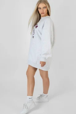 Public Desire Arizona Graphic Sweat Dress Marl Oatmeal Sale
