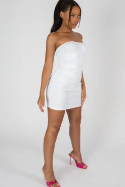 Public Desire Bandeau Dress White Hot