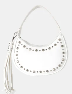 Public Desire Cato Pu Studded Tassel Boho Shoulder Bag White Cheap