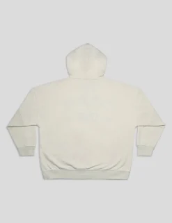 Public Desire Chigago Slogan Oversized Hoodie Ecru Red Outlet