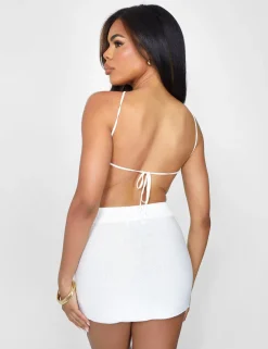 Public Desire Crochet Mini Skirt White Outlet