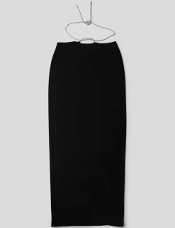 Public Desire Cross Front Diamante Rope Midaxi Skirt Black Online