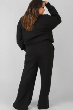 Public Desire Curve Kaiia Tonal Embroidered Joggers Black Best Sale