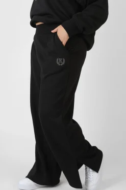 Public Desire Curve Kaiia Tonal Embroidered Joggers Black Best Sale