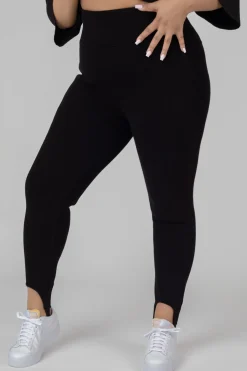 Public Desire Curve Rib Stirrup Legging Black Cheap