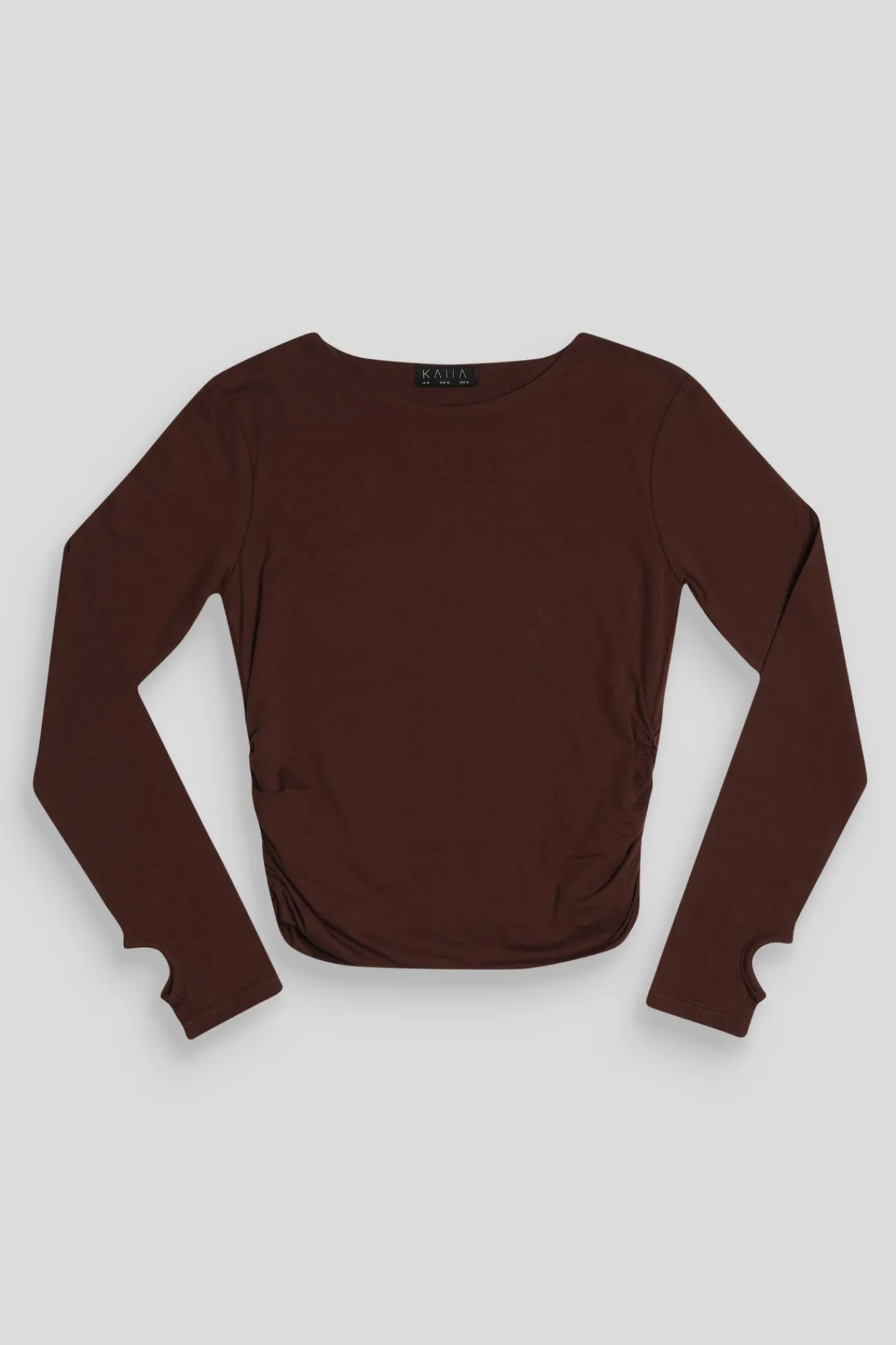Public Desire Curve Ruched Side Lounge Top Chocolate Cheap