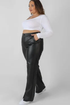 Public Desire Curve Scoop Neck Long Sleeve Crop Top White Discount