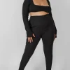 Public Desire Curve Thick Waistband Ribbed Leggings Black Best Sale