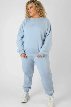 Public Desire Curve Washed Kaiia Oversized Sweatshirt Iris Blue Online