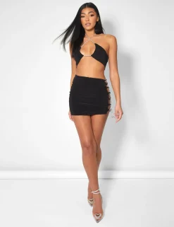 Public Desire Diamante Rope Slinky Mini Skirt Black Online