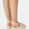 Public Desire Duffy Wide Fit Rope Flat Dad Sandals Ecru Flash Sale