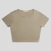 Public Desire Fitted T-Shirt Stone Hot