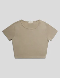 Public Desire Fitted T-Shirt Stone Hot