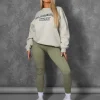 Public Desire Florence Oversized Sweatshirt Stone Clearance