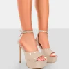 Public Desire Just Kidding Patent Platform High Heels Nude Best