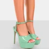 Public Desire Just Kidding Patent Platform High Heels Mint Cheap