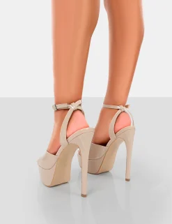 Public Desire Just Kidding Patent Platform High Heels Nude Best