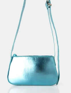 Public Desire Kass Metallic Western Adjustable Shoulder Crossbody Bag Blue Outlet