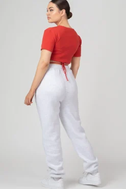 Public Desire Keyhole Wrap Crop Top Red Hot