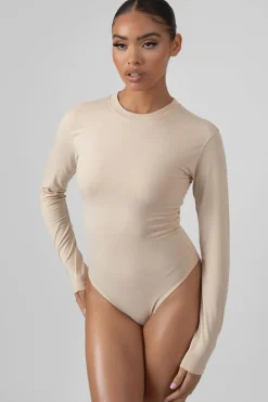 Public Desire Long Sleeve Bodysuit Stone White Best
