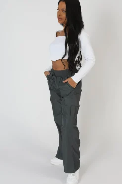 Public Desire Long Sleeve Hankey Crop Top White Best