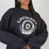 Public Desire Louisiana Graphic Sweatshirt Ink Blue Inkblue New