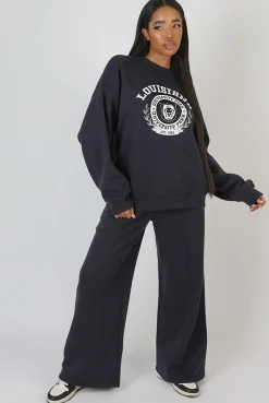 Public Desire Louisiana Graphic Sweatshirt Ink Blue Inkblue New