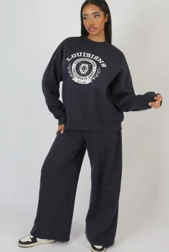 Public Desire Louisiana Graphic Sweatshirt Ink Blue Inkblue New