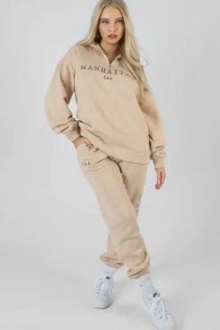 Public Desire Manhattan Slogan 90S Joggers Stone Discount