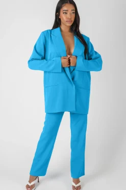 Public Desire Oversized Blazer Blue Sale