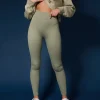 Public Desire Oversized Cropped Light Sweat Hoodie Khaki Discount