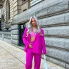 Public Desire Oversized Dad Blazer Pink Outlet