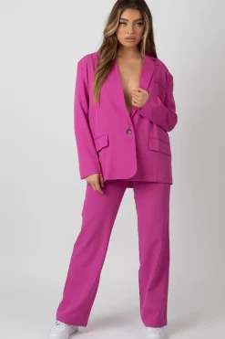 Public Desire Oversized Dad Blazer Pink Outlet