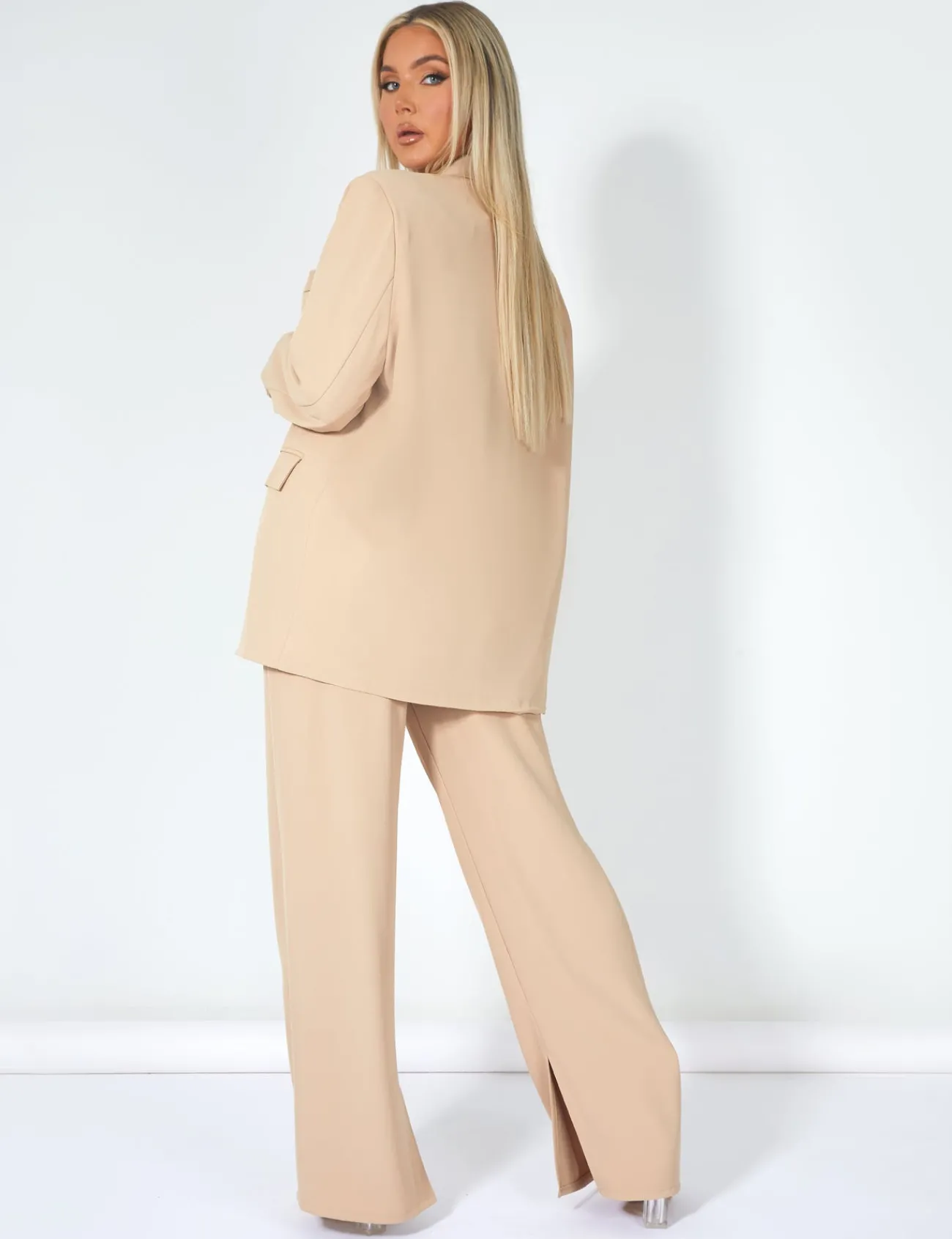 Public Desire Oversized Dad Blazer Sand Online
