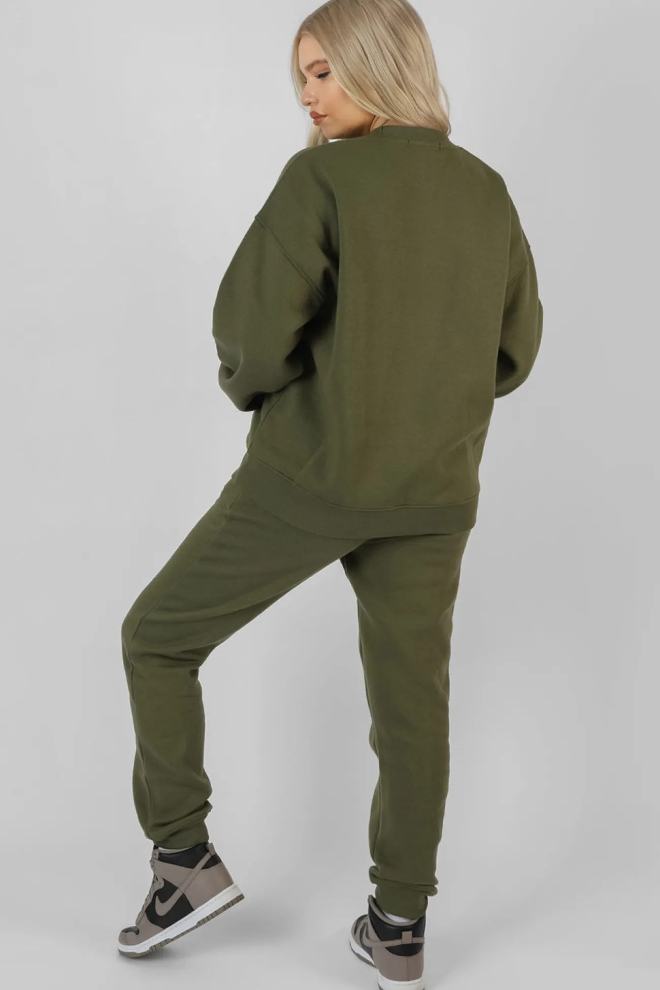Public Desire Oversized Embroidered Sweatshirt Khaki Store