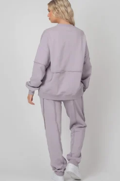 Public Desire Oversized Fit Raw Edge Joggers Lilac Flash Sale