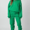 Public Desire Oversized Fit Seam Front 90S Joggers Green Flash Sale