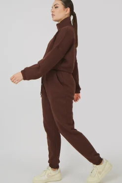 Public Desire Oversized Fit Seam Front 90S Joggers Chocolate Sale