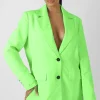 Public Desire Oversized Masculine Blazer Jacket Green Best Sale