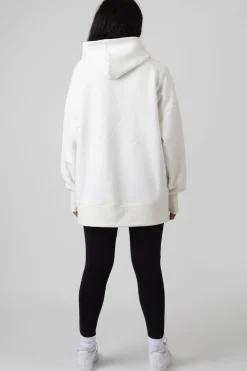 Public Desire Oversized Text Hoody Ecru Cheap
