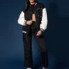 Public Desire Oversized Varsity Jacket Black Best