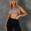 Public Desire Raw Hem Scoop Neck Crop Top Grey Fashion