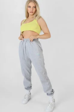 Public Desire Raw Hem Scoop Neck Crop Top Lime Discount