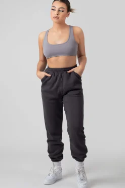 Public Desire Raw Hem Scoop Neck Crop Top Grey Fashion