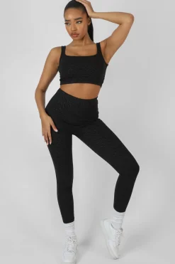 Public Desire Repeat Print Bralet Black Hot