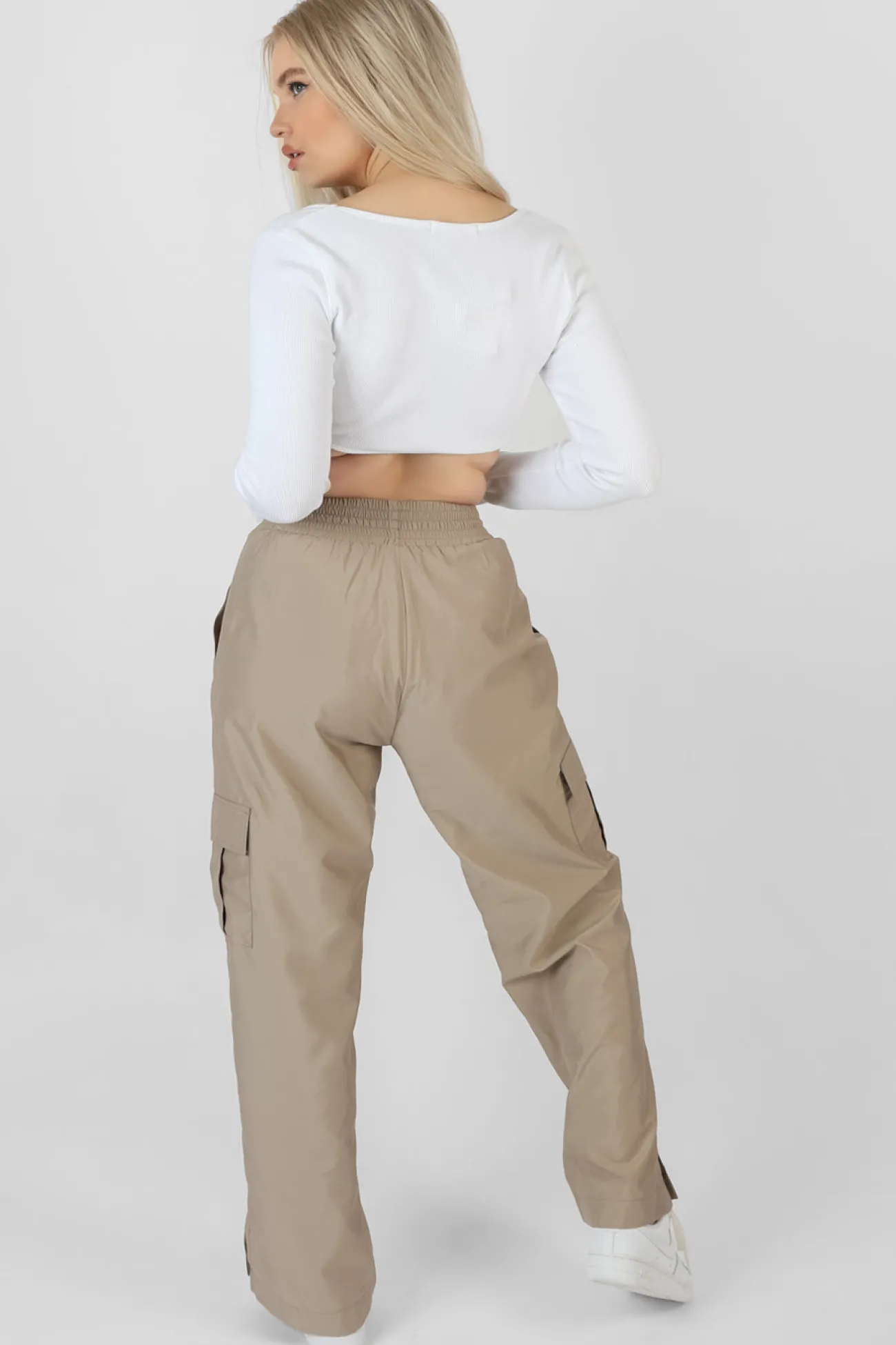 Public Desire Ribbed Underbust Square Neck Crop Top White Discount