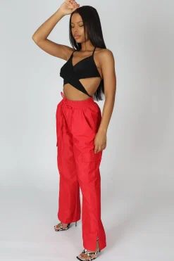 Public Desire 90S Butterfly Slinky Top Black Discount