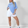Public Desire Santa Monica Oversized T-Shirt Bluebell Best Sale