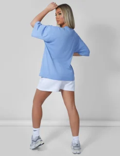 Public Desire Santa Monica Oversized T-Shirt Bluebell Best Sale